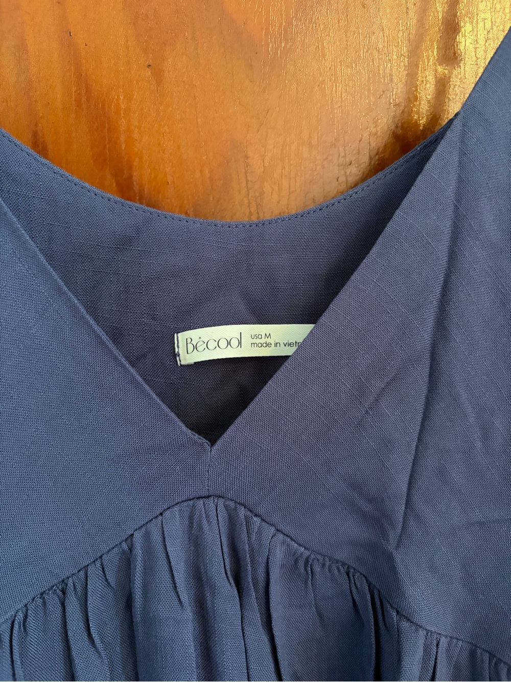 Sleeveless V-Neck Maxi Dress in Dusty Blue - Picture 3 of 4